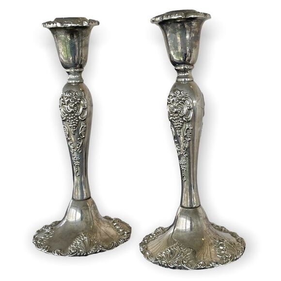 Vintage Other - GODINGER vintage silver plate candlesticks pair